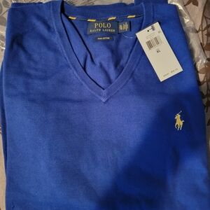 Polo Ralph Lauren Royal Blue V-Neck Sweater